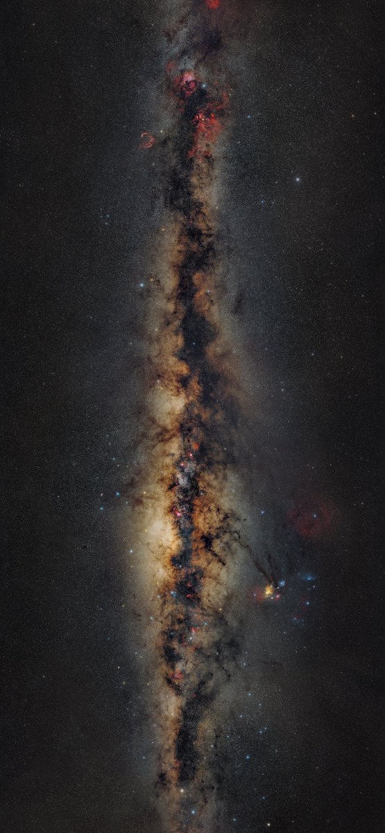 AJamesMcCarthy's tweet photo. The further south you go, the more you see of the galactic core. I took this photo of the Milky Way from a small island on the equator, allowing me to see more of our galaxy than I can from home. 

This is formatted as a mobile wallpaper free to use, I’ll post a new one daily! https://t.co/fBHozVNXrE