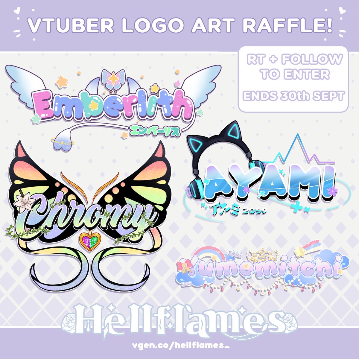 ๐๐ฒ๐น๐น๐ฒ๐ฒ๐ฟ๐ถ๐ฒ๐ป ๐๐น๐ฎ๐บ๐ฒ๐ ๐บ (@hellflames_) on Twitter photo โงหยฐ VTUBER LOGO ART RAFFLE ยฐหโง
เผ โ๏ฝกโกห You can participate if you are a Vtuber or if you are still in the process of debuting or redebuting!
โง how to enter:
๐ขึดเป๐ท: RT + Like this post (no qrt)
๐ขึดเป๐ท: Follow me (new followers welcome!!)
โงโง Ends: 30th SEPT โงโง
GL โงหยฐ VTUBER LOGO ART RAFFLE ยฐหโง
เผ โ๏ฝกโกห You can participate if you are a Vtuber or if you are still in the process of debuting or redebuting!
โง how to enter:
๐ขึดเป๐ท: RT + Like this post (no qrt)
๐ขึดเป๐ท: Follow me (new followers welcome!!)
โงโง Ends: 30th SEPT โงโง
GL
