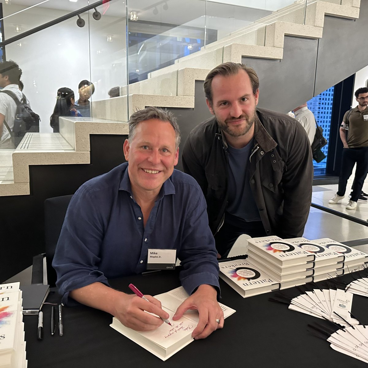 Congratulations, Mike Maples (<a href="/m2jr/">Mike Maples, Jr</a>), on the launch of your book "Pattern Breakers"! It was great catching up with you, and I'm excited to read and review it.

Thank you, <a href="/ijakemendel/">Jake Mendel</a> and SVB, for letting me know about this event.