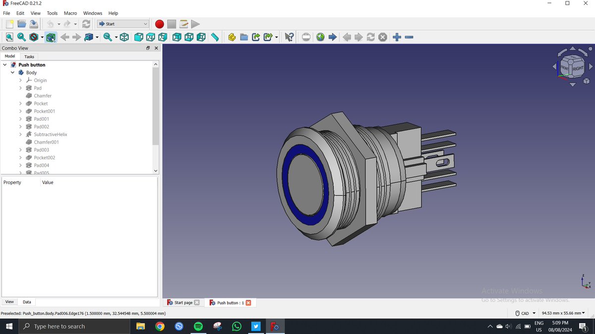 oreoluwa_cadify's tweet image. Push button switch
#FreeCAD 
#ComputerAideddesign 
#CAD 
#CAM 
#buildinpublic