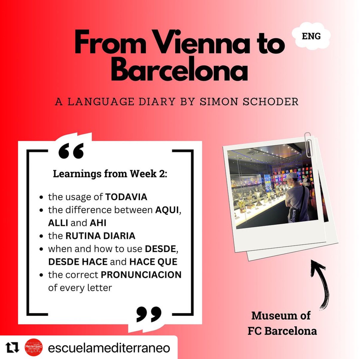 TANDEMSchools's tweet photo. Aprendiendo #español en #Barcelona https://t.co/XldyrYsJgO