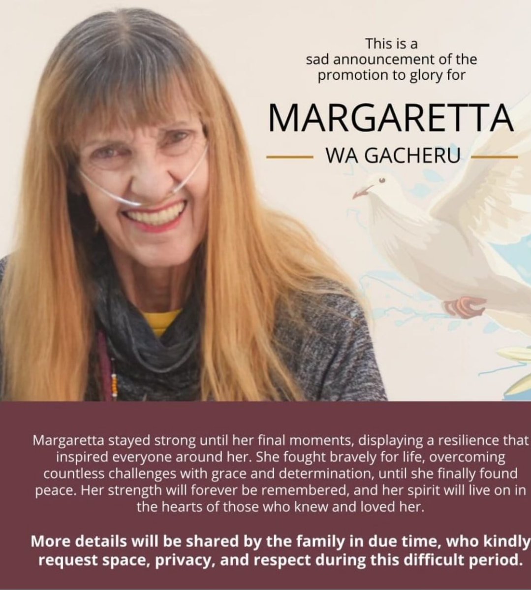 Thank you for watching over and telling the story of thousands of Kenyan thespians and plays over the last three generations <a href="/maxgacheru/">margaretta wa gacheru</a> 
Kenya must celebrate you. We will miss you Margaretta wa Gacheru