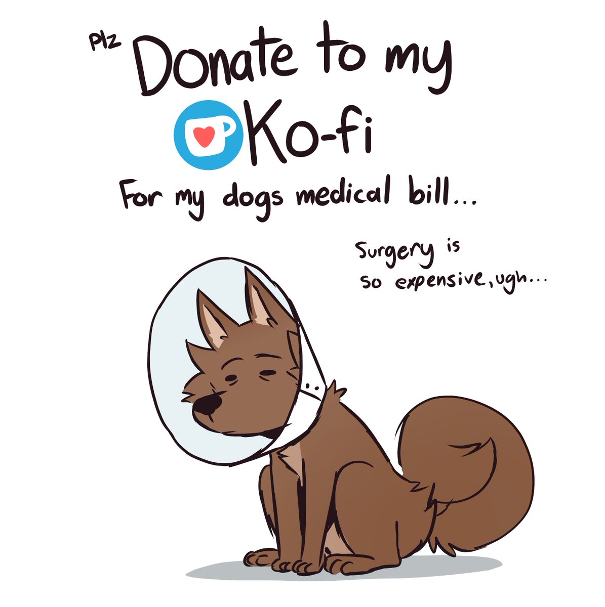 Black_Zork's tweet photo. ❗️I need a little help❗️My dog recently had to get surgery and I cant cover her entire medical bill. 

If yall can lend a little help on my Ko-fi I'd appreciate that🥺➡️ https://t.co/3bwXo0sW1L https://t.co/8JIA0etGRv