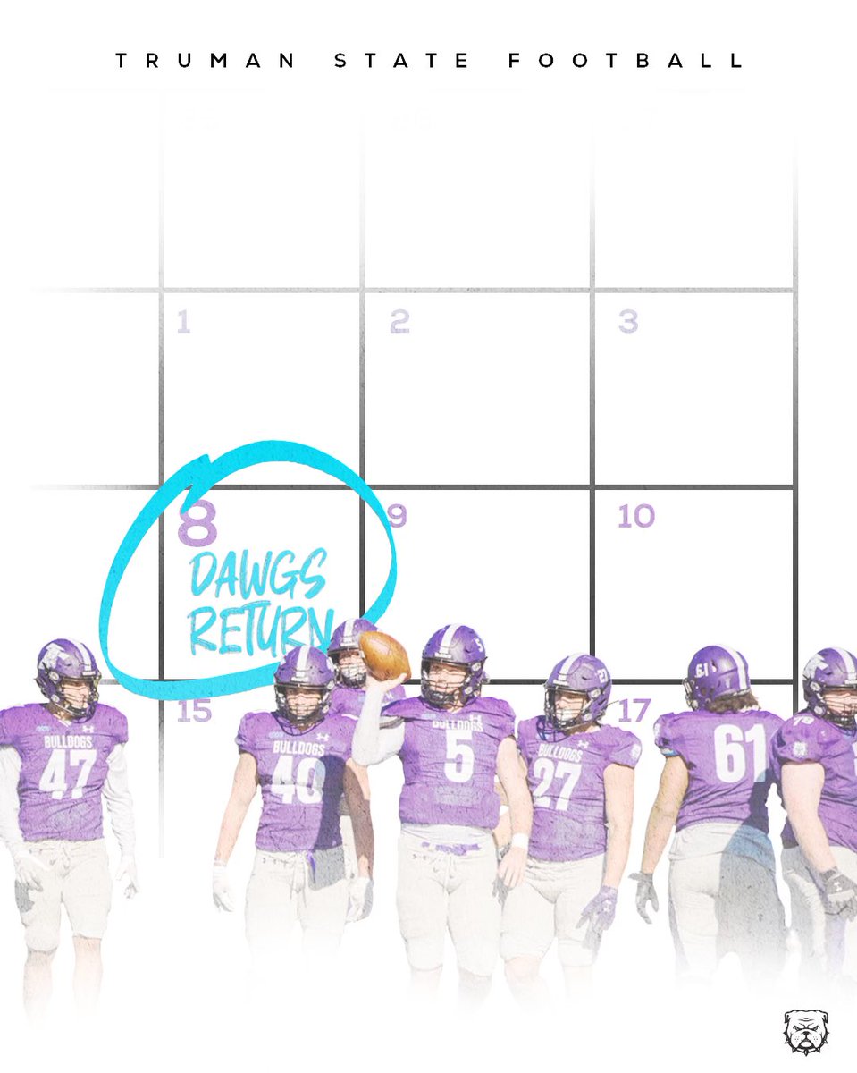 The Truman State Bulldogs are back on campus today! Practice 1 in the AM! It’s ALWAYS a great day to be a Bulldog