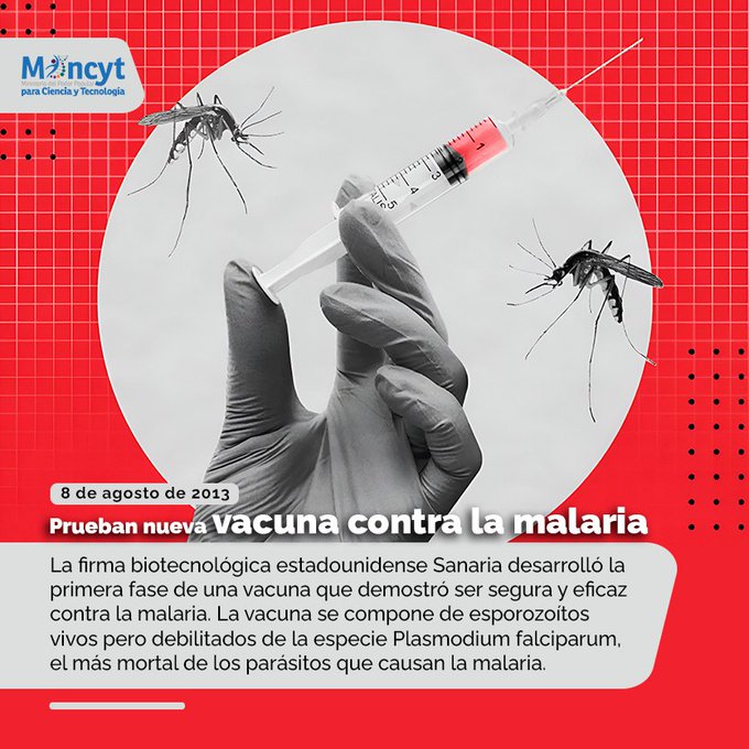 #Efemérides | #8Ago Prueban nueva vacuna contra la malaria 💉📷

#PuebloSonrienteYEnPaz
