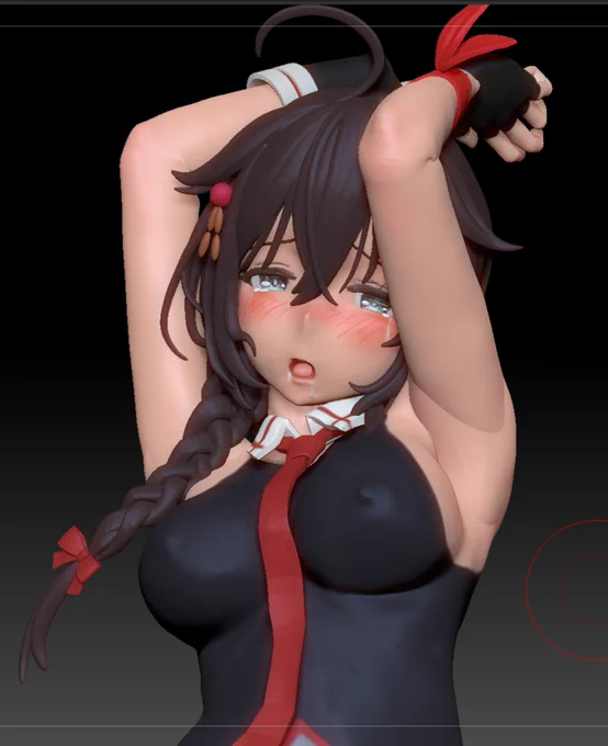 【フィギュアの作り方】まず好きな顔を作って、適当な胴体を生やします。 