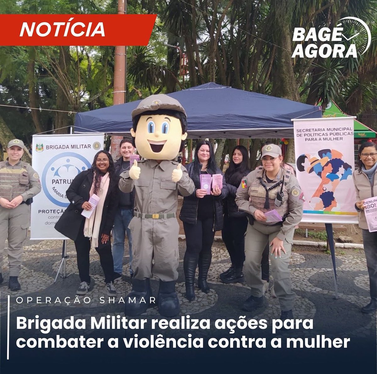 Bage_agora's tweet photo. A Brigada Militar de Bagé está promovendo ações no âmbito da Operação Shamar, lançada pela Secretaria de Operações Integradas do Ministério da Justiça e Segurança, com o objetivo de combater a violência doméstica e familiar contra a mulher, bem como o feminicídio.
#policia https://t.co/r6gkEezAhk