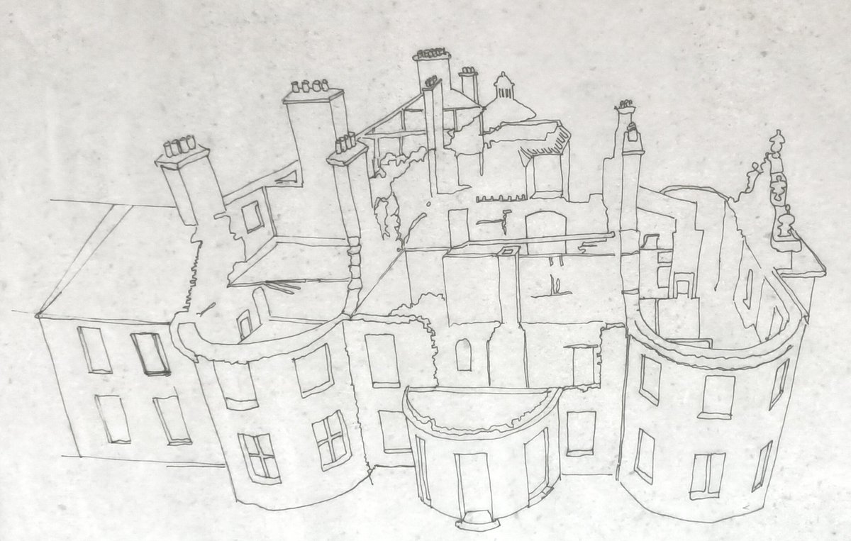 Drawing the shell of Betley Court after the fire. Experimental framework for a memory map of the day of the fire.