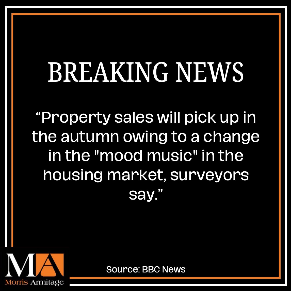 MorrisArmitage's tweet photo. BBC News has said a rise in sales has been expected to reach the highest level they’ve been since the start of 2020! The RICS reported they expect activity to pick up over the next 3 months, and even in the year ahead. This is great news for anyone looking to sell their home! https://t.co/aSSMtMtryR