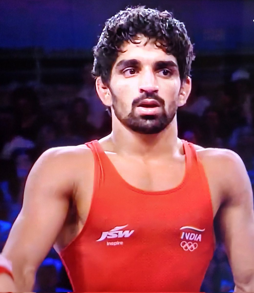 skylord450's tweet photo. Thank you, Aman Sehrawat, for your incredible fight in the Semifinals against Rio Olympics Silver medalist Rei Higuchi. Though the Gold slipped away, you’ve made India proud, and now it’s time to go for Bronze!  #AmanSehrawat #Wrestling #Paris2024 #Cheer4Bharat #Olympics #Bronze https://t.co/ZjOcHDAgJm