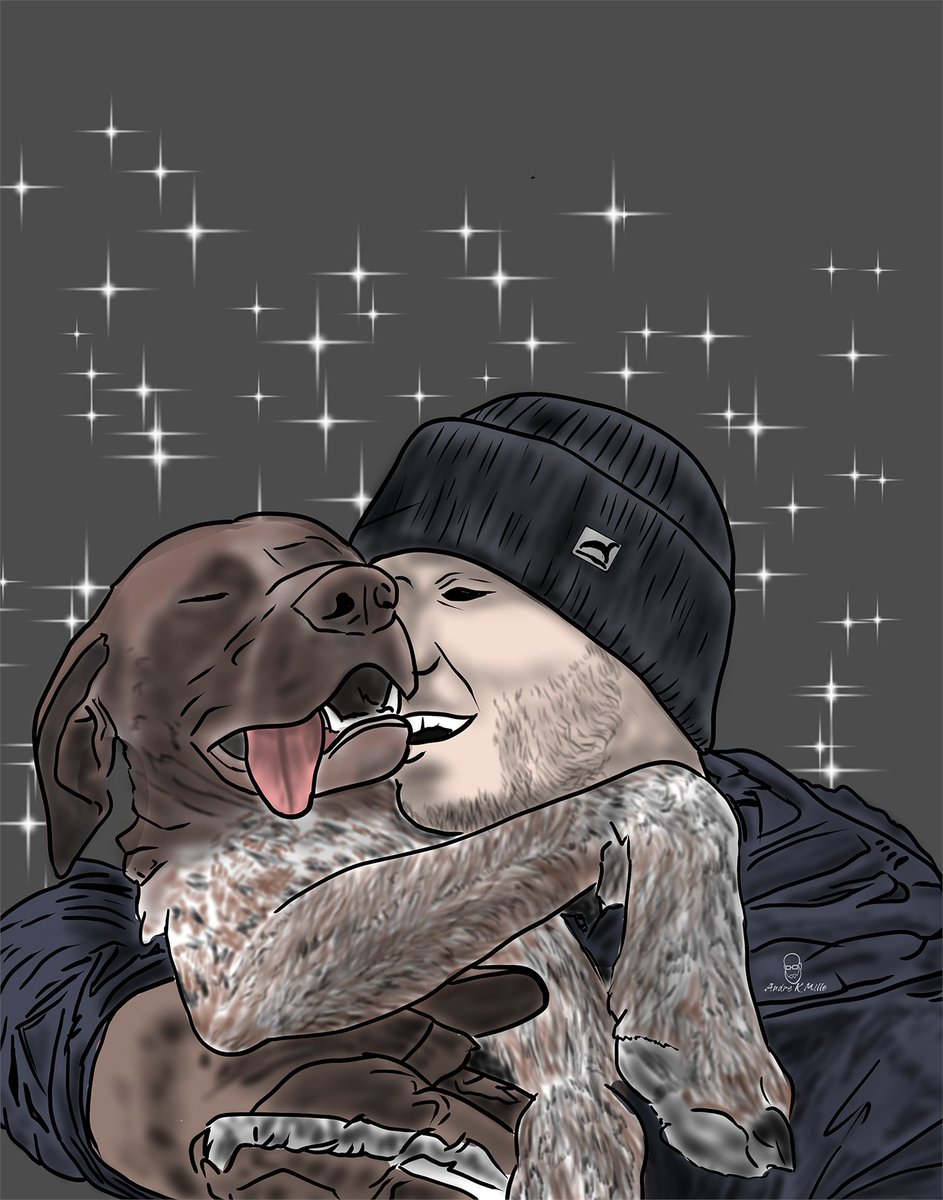 AKMGraphicsLLC's tweet photo. "I recently completed a commission sketch for someone. It was an enjoyable project to work on. If you're interested in getting a sketch of your pet, please feel free to contact me. I adore drawing animals!" #doglovers #dogsofinstagram #petlovers  #giftideas #andrekmills https://t.co/cdTjLaNnPK