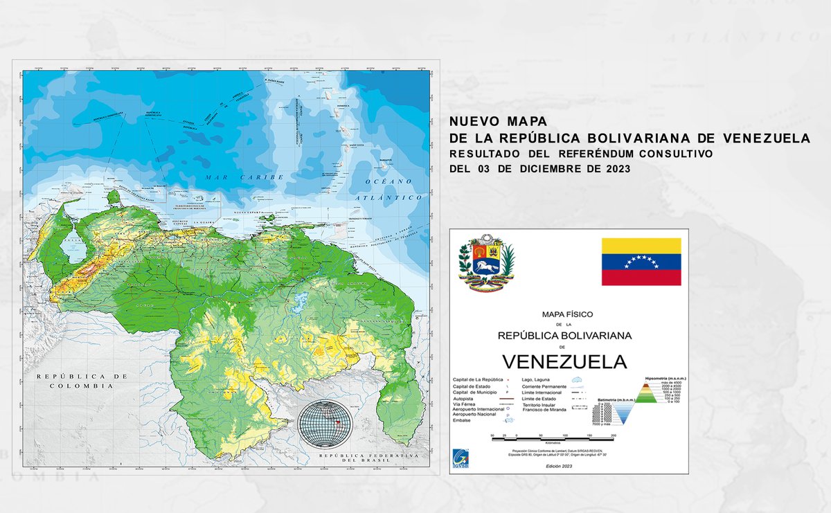 Nuevo Mapa de Venezuela con nuestra Guayana Esequiba.

¡Este es nuestro mapa amado! 

#8Ago 
#PuebloSonrienteYEnPaz