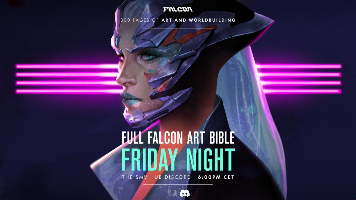 As we unveiled the SMV Hub to the world, we promised that a full, art-book sized drop of our old project Falcon was on the way: 300 pages of art and worldbuilding, all yours to pore over to your heart’s content. This Friday night, right there on our Discord, 6pm CET! 
Link in bio