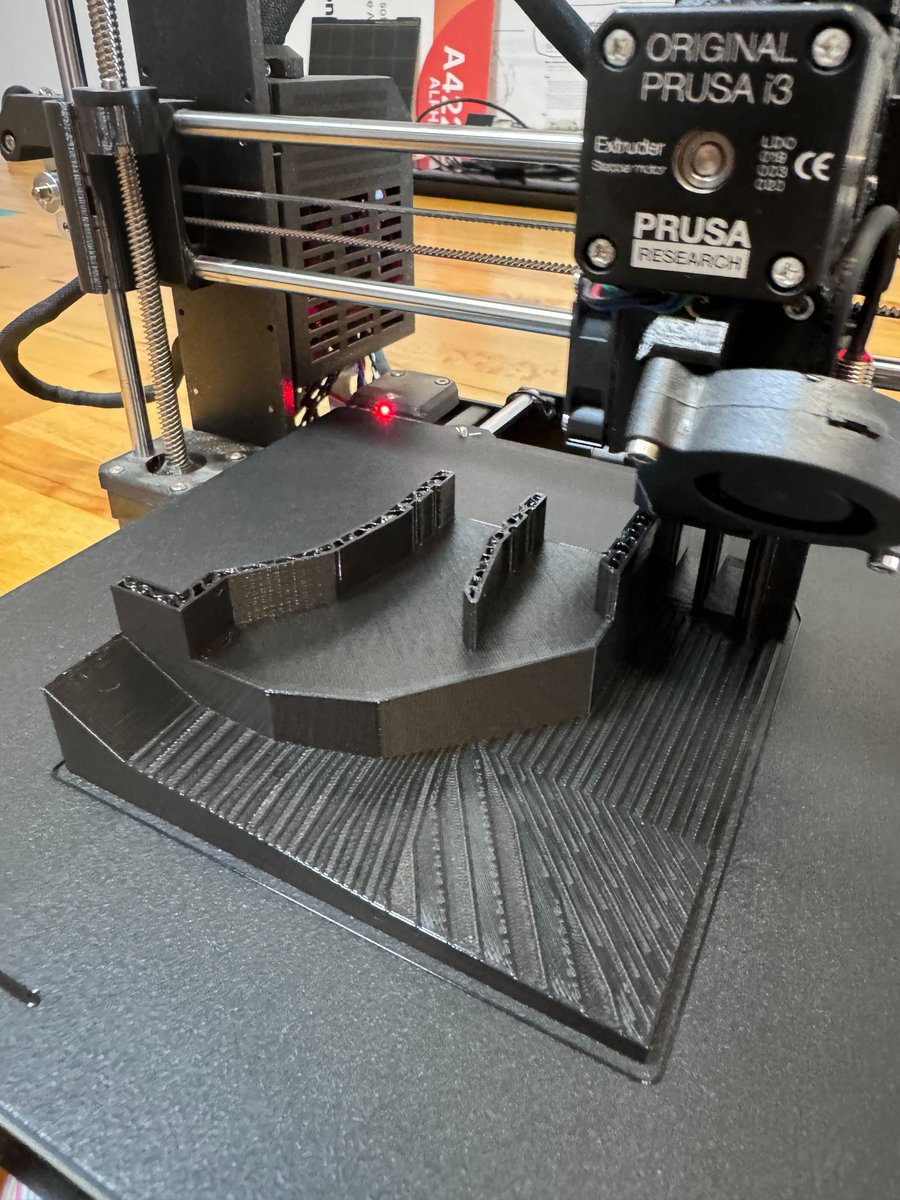 questspacesk's tweet photo. We're super excited that our 3D printers are printing again without a problem! Thanks to our amazing hackers from @parallelpoliske 🖤🤟 https://t.co/GHJ8ychVxQ