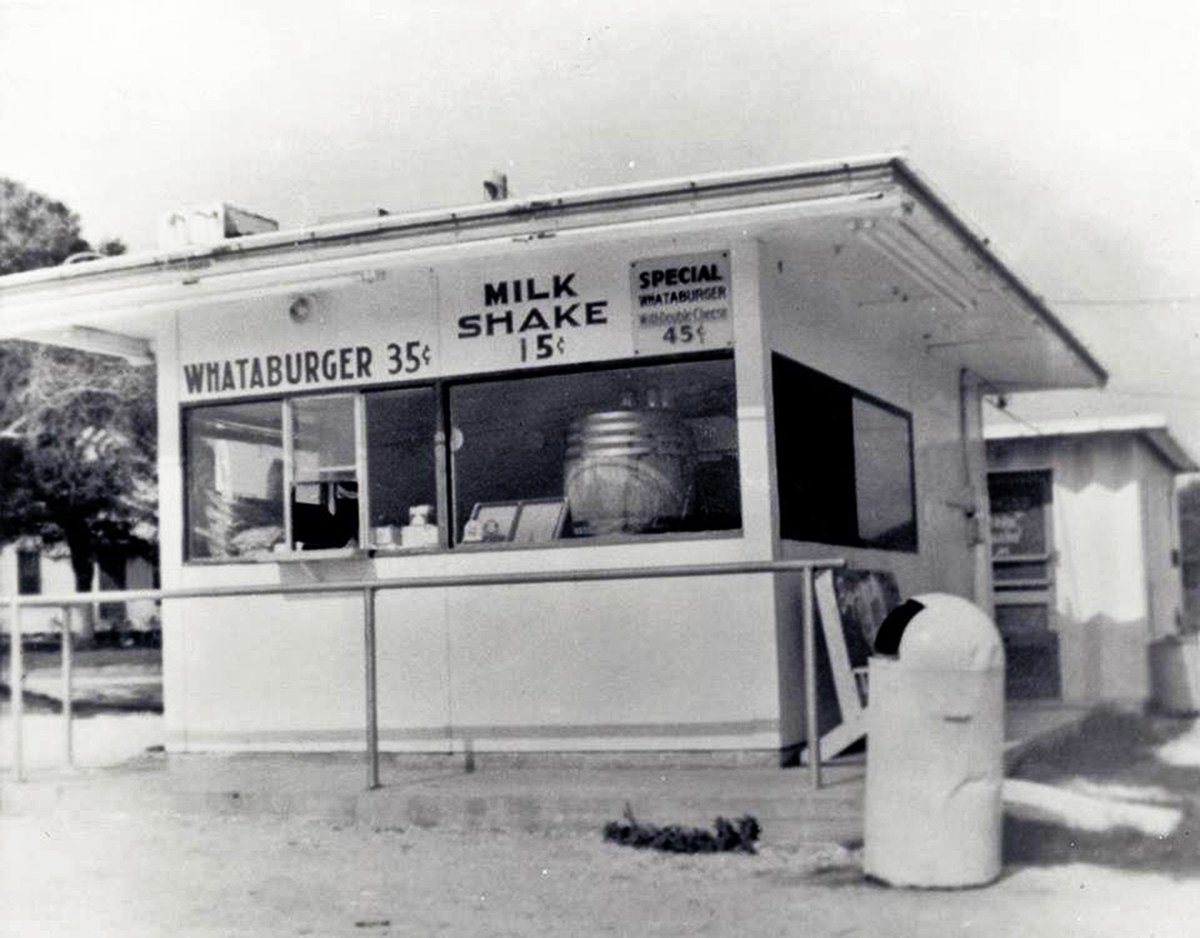 74  years ago today, on August 8th, 1950, Harmon Dobson --- a bold man, a  man with a dream ----- opened this little 'old burger stand at 2609  Ayers Street in Corpus Christi. The price of the original Whataburger  was 25 cents.  Total business for that 1st day? 50 dollars. I
