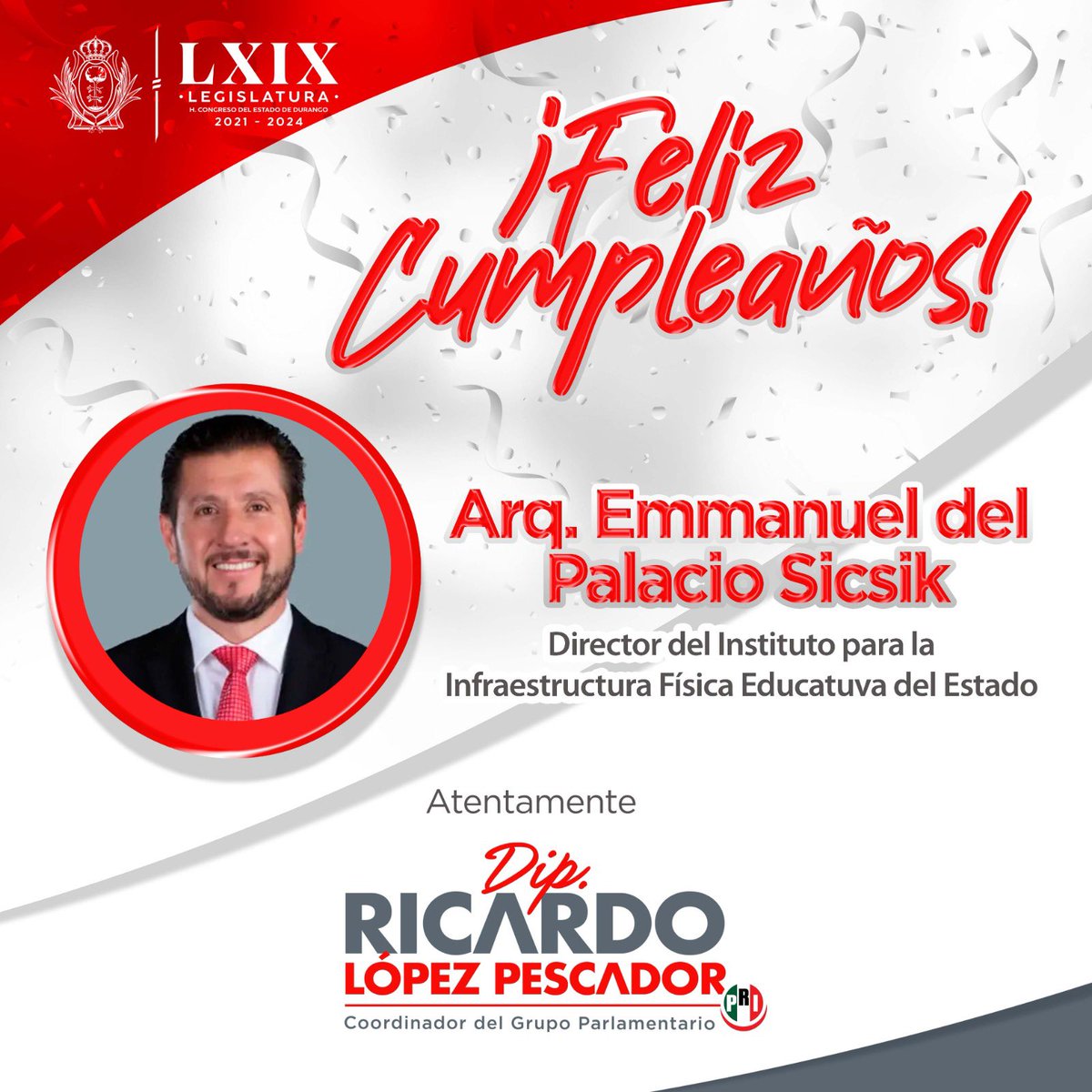 Estimado <a href="/del_pala/">Emmanuel Del Palacio</a>, te mando un fuerte abrazo por motivo de tu cumpleaños. 🎉

¡Qué pases un excelente día! 🥳