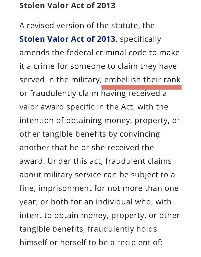 nicksortor's tweet image. 🚨 Congressman Tim Walz literally voted TO PASS the Stolen Valor Act of 2013, which he is in DIRECT violation of.

Can’t make this stuff up.

He knew exactly what he’s doing, but thought he was immune.

Penalties include PRISON TIME. Maybe it’s time to lock Walz up.