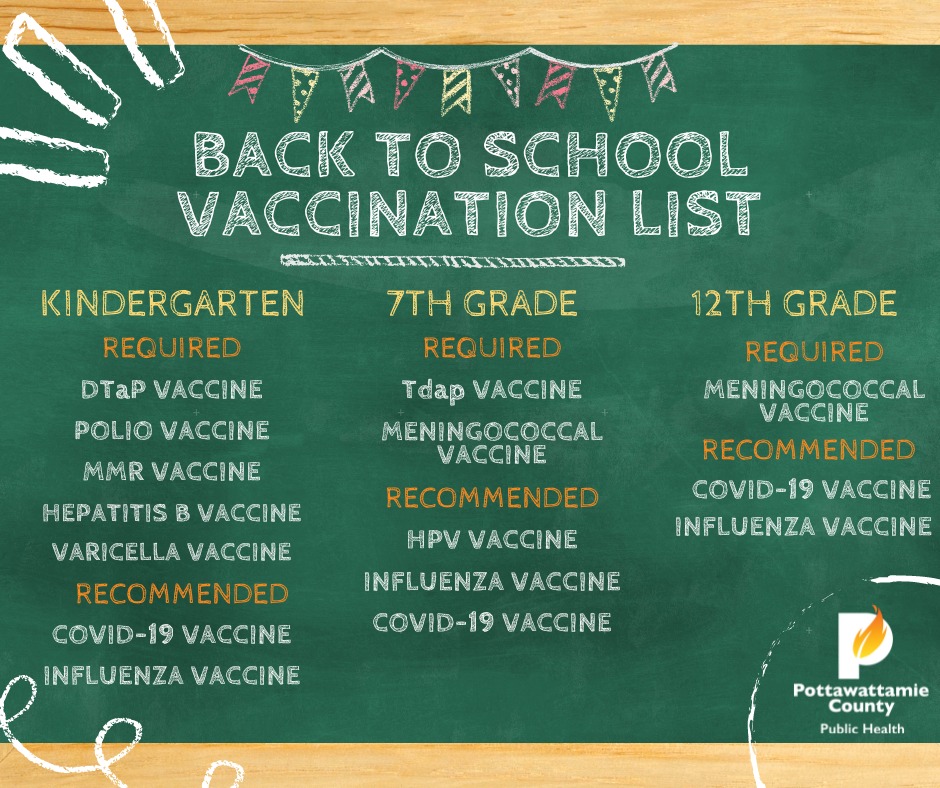 PottCoPHD's tweet image. This school year will be here before we know it! Are your kids ready?

We will be hosting back-to-school immunization clinics and will be offering routine adolescent vaccines for ages 18 and under that are a part of the VFC program on Aug 9th, 8am-4:30pm and Aug 10th 8am-12pm!