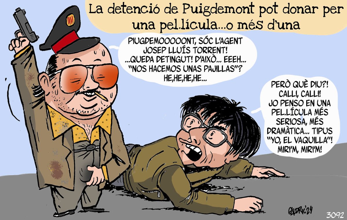 avui a <a href="/diariRegio7/">Regió7.cat</a> acudit políticocinematogràfic... demà més! #Puigdemont #Mossos #InvestiduraILLA el dia d'avui sembla un guió de <a href="/montypython/">Monty Python</a>