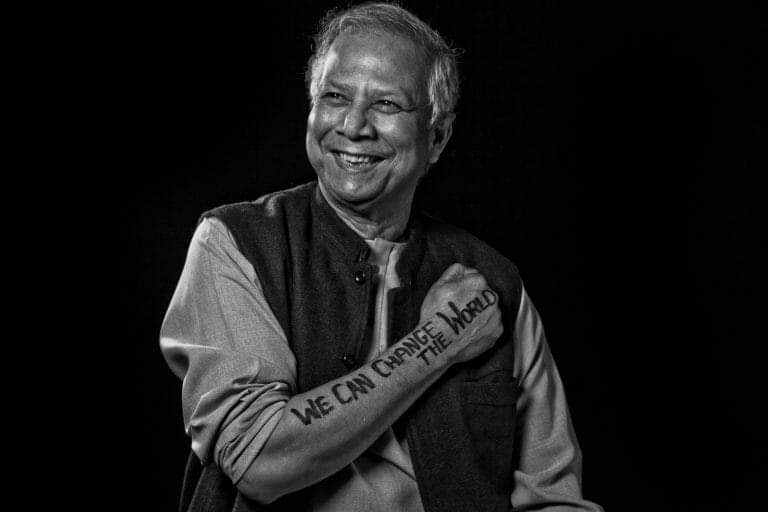 The rebirth of Bangladesh begins.
<a href="/Yunus_Centre/">Muhammad Yunus</a>
