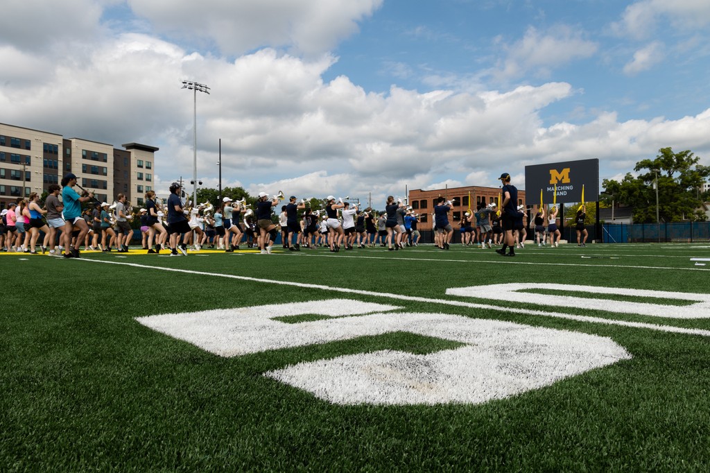 umichband's tweet photo. Our first steps as the student leadership of Band 127 🤩

#UMichBand #GoBlue https://t.co/zKS7BEgBGg