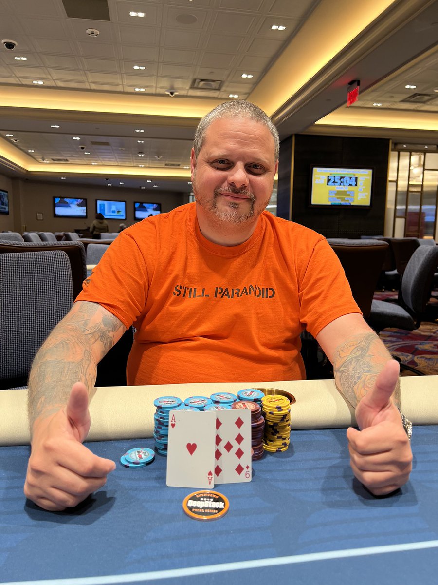 VenetianPoker's tweet photo. Congratulations to Jose Ortiz (@mtgready) of Flat Rock, NC who was the winner via heads-up chop in our DeepStack Showdown Event #12 $200 NLH Bounty $10,000 guarantee on 8.07.24

Jose takes home the DeepStack Showdown bronze coin and $1,977 + bounties https://t.co/80iZpgtUfP