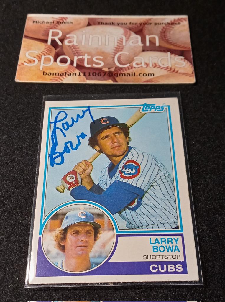 1983 Topps Larry Bowa Chicago Cubs.  Will ship for free.  Make me me an offer.
