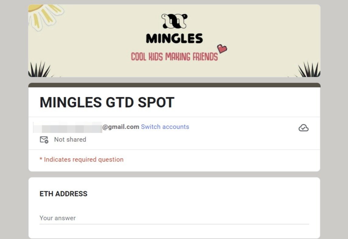 Shrmurda's tweet photo. Fill ASAP!

https://t.co/4RynCHfC06

Mingles GTD Spot

The First 5 to fill correctly gets in, the remaining 30+ raffled among late fillers

GOOD LUCK!+