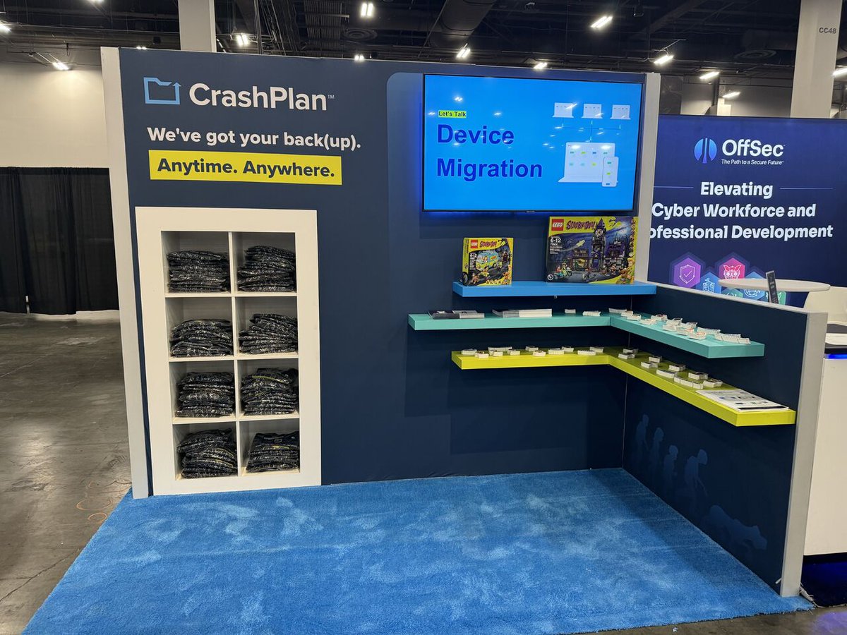 crashplan's tweet image. 🎩 #BlackHat2024 day 2 is about to kick off! We've got lots of cool stickers and t-shirts to give away. Stop by booth #3109 to pick some up - we'd love to chat with you!
#BackupandRecovery #EndpointBackup #BlackHat