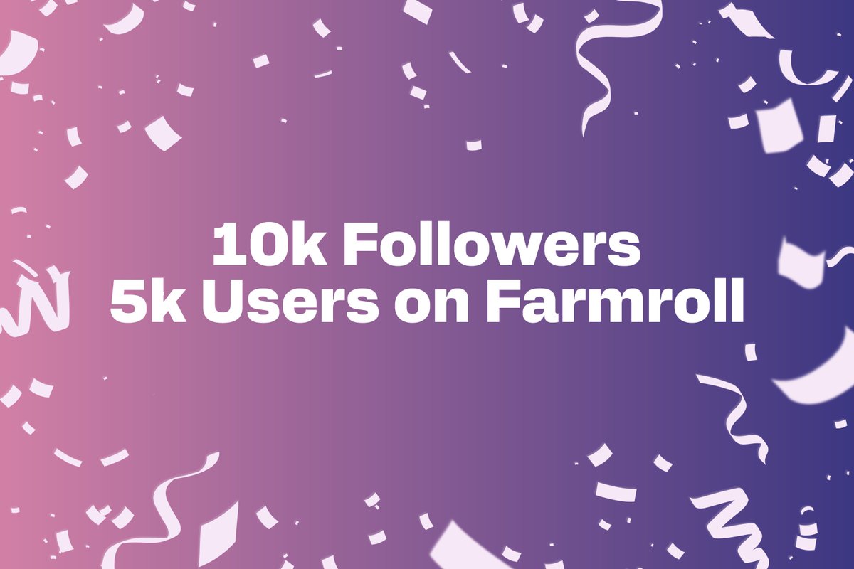 The group of farmers keeps growing!

10,000 on🐦
5,000 on🚜

It ain't much, but it's honest work!