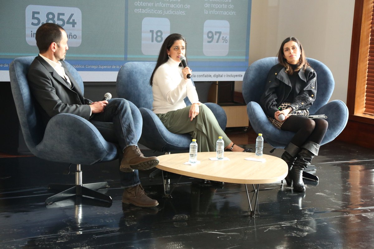 judicaturacsj's tweet photo. #AEstaHora | La directora de la UDAE, Clara Milena Higuera, la magistrada auxiliar, Nathalia Gaona, y el líder del equipo de Innovación, Santiago García, presentan el primer concurso de innovación de la Rama Judicial.

No te pierdas nuestra transmisión 🔴 https://t.co/3zYXwteJHy https://t.co/wXA4EthU0g