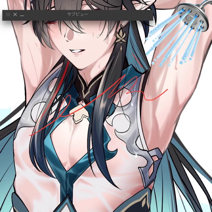 濡れ塗るの楽しすぎるwip 