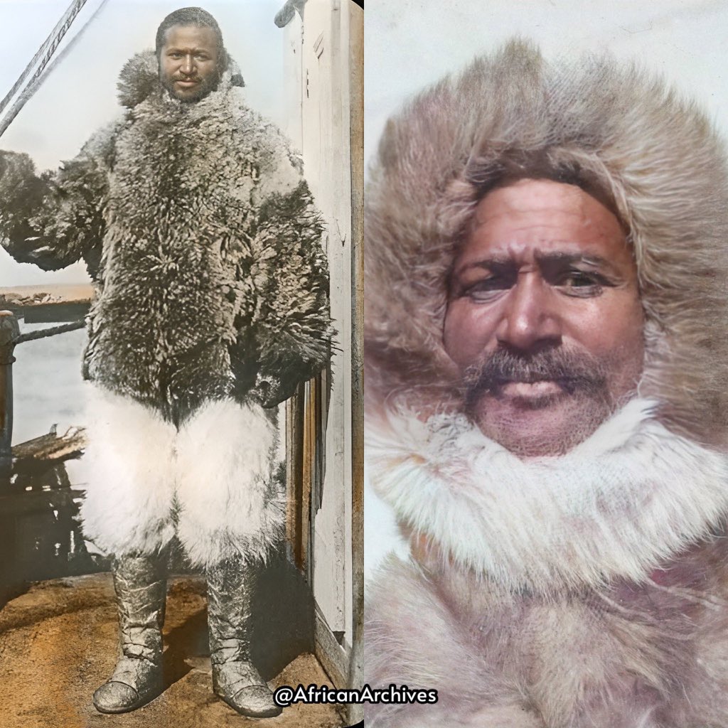 On this day in 1865, Matthew A Henson was born. He was the first person to reach Geographic North Pole in 1909 along with Robert Peary.

—Matthew Henson was a black explorer who was born in Charles County Maryland on August 8, 1866, At a young age, he was orphaned and lived with