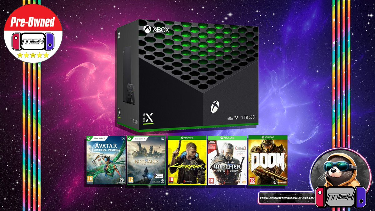 molesgaminghole's tweet photo. Get an Xbox series X 1TB Bundle (Pre-owned) for only £369.99

£369.99
https://t.co/7tFji4qJmO

UK BUYERS ONLY AS THIS ITEM IS TOO BIG TO SHIP WORLDWIDE.

@leighwynne33 @SkylabGames @M1TCH80

#Xbox #xboxseriesx #avatar #doom #howardslegacy  #harrypotter #magic #dirtkickers https://t.co/EJvh9plnfH