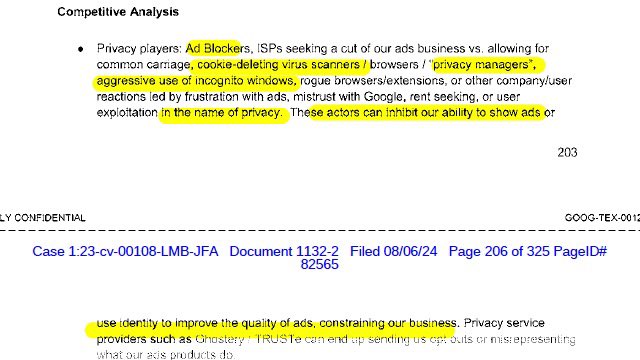 Google sees hard paywalls for content (like @ft) as a threat to their goals because they can’t scrape the content for their own profit.

They also see all the privacy tools we use (ad blockers, private browsing) as a direct threat to their business.

We knew; just confirmation.