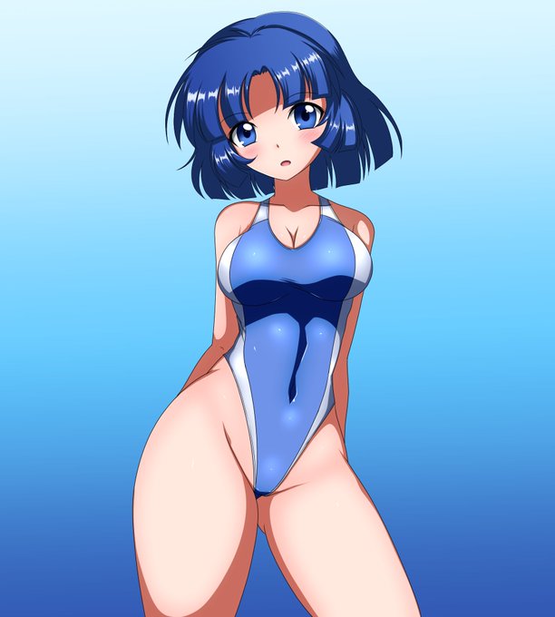 ハイレグの日だ
というわけで突貫かつ競泳水着だがクスハ描いたよ 