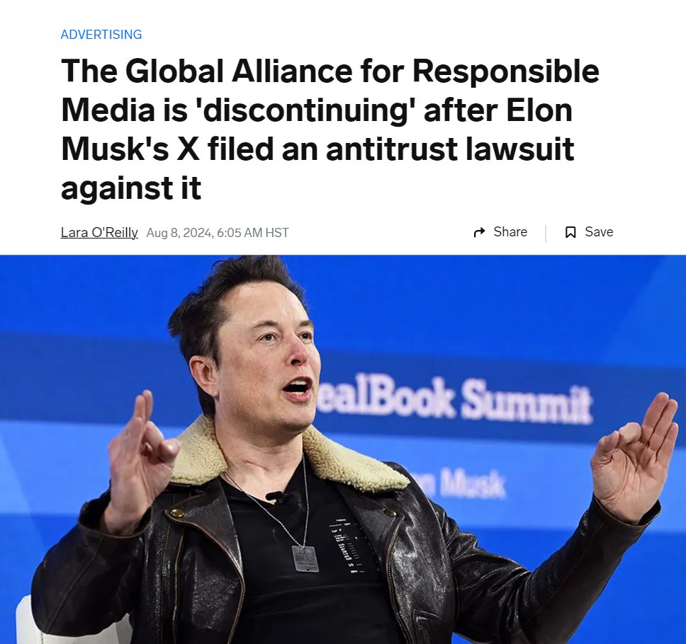BREAKING: The World Federation of Advertisers is shutting down the Global Alliance for Responsible Media (GARM) following an antitrust lawsuit filed by X and Rumble, according to Business Insider.

GARM played a key role in the corporate cartel behind online censorship.

🔥🔥🔥