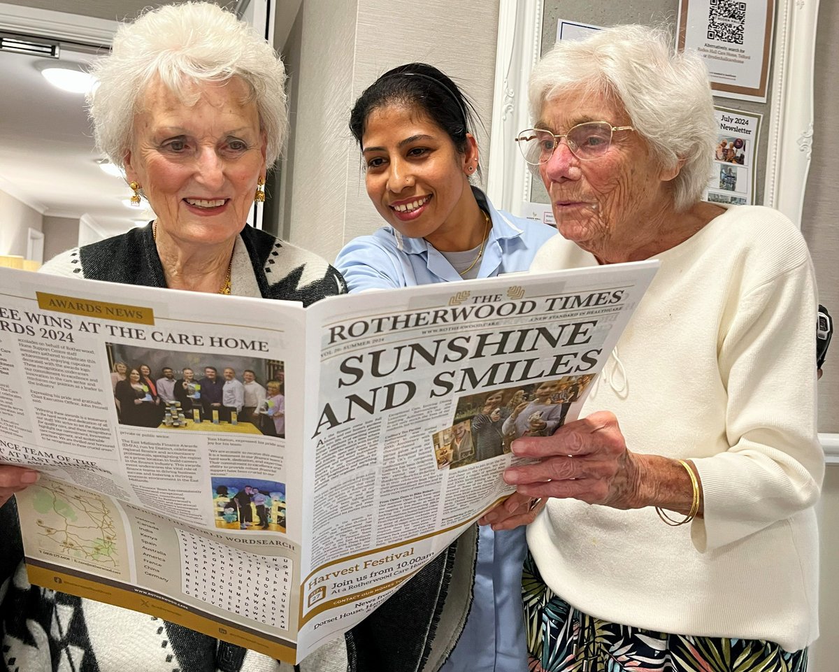 The Summer 2024 edition of #TheRotherwoodTimes is here, bringing plenty of sunshine and smiles! 🌞

Follow the link below to read the digital edition:
tinyurl.com/4vc8dp6x

#TheRotherwoodTimes #Care #ResidentialCare