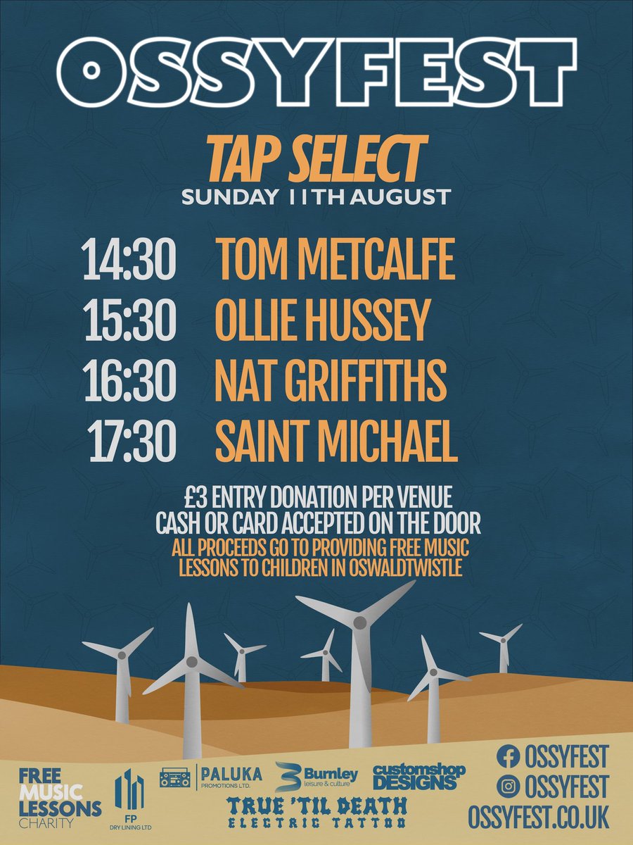 TapSelectBar's tweet image. Here's our Ossyfest line-up for this Sunday! We recommend getting down early if you want to guarantee a spot as we are one of the smaller venues this weekend

If you're heading into town over the weekend, don't forget we've got THAT LAD Street Food kitchen takeover Fri-Sun too!