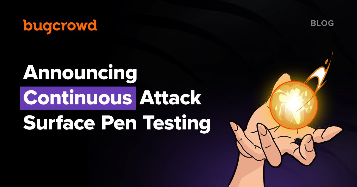 Bugcrowd's tweet image. Constant pen testing ensures your assets are tested for new vulnerabilities as they emerge, not months later. 

We do this all day, every day. Learn more from our Director of Product Management, Marios Kyriacou. 👇

bugcrowd.com/blog/announcin…  #Bugcrowd #IngenuityUnleashed…