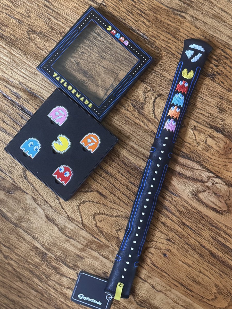 Let’s do a giveaway! We’re offering up a <a href="/TaylorMadeGolf/">TaylorMade Golf</a> x Pac-Man alignment stick cover and ball marker set. 

Need to RT and be following this account to enter. We’ll contact the winners on Monday. Good luck!
