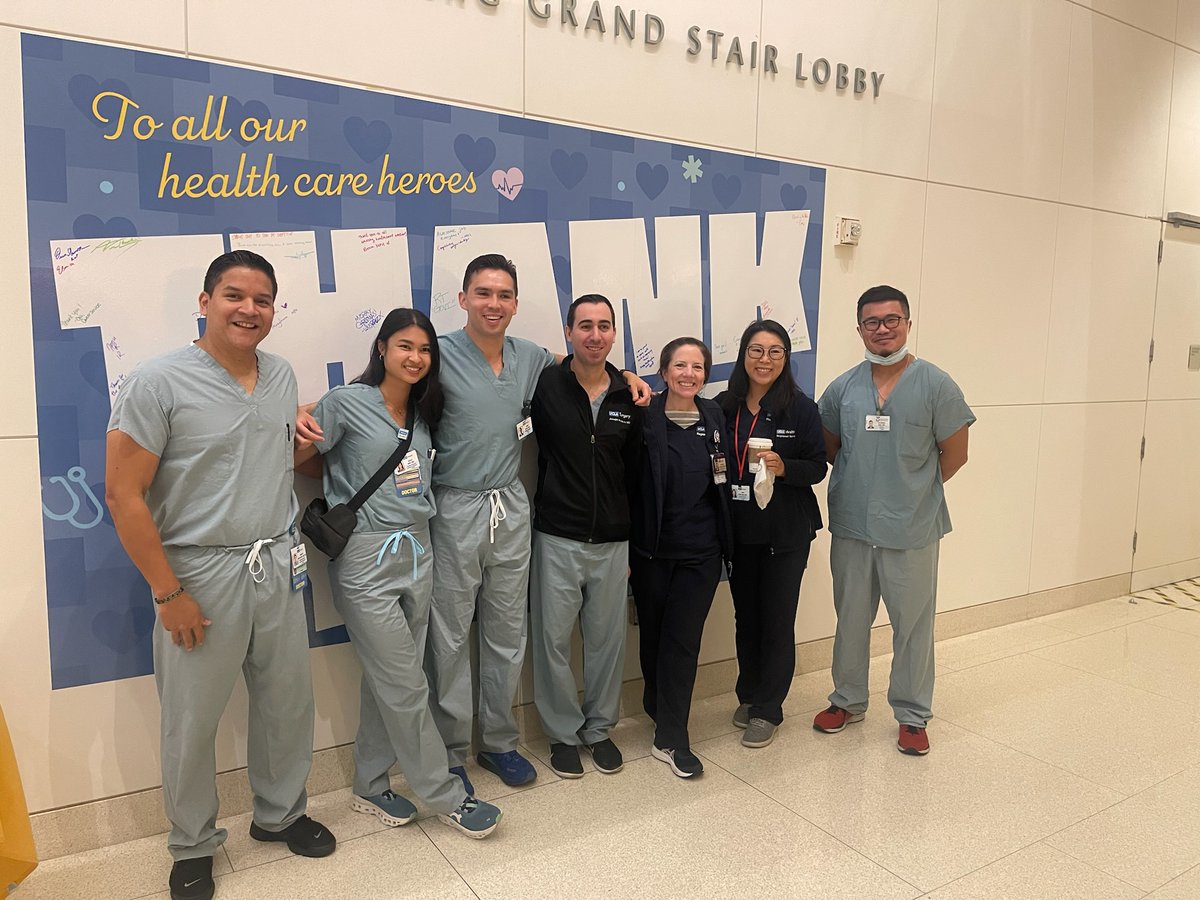 UCLASurgeryRes's tweet photo. It takes a team to take care of trauma patients! Thank you to the #Nurses, #NurseAssistants, #SocialWorkers, #CaseManagers, #PT, #Pharmacists, #MedicalStudents, #Residents, #TraumaSurgeons and so many more that allow us to provide top quality care to our trauma patients!! https://t.co/kvRvsWLF9v