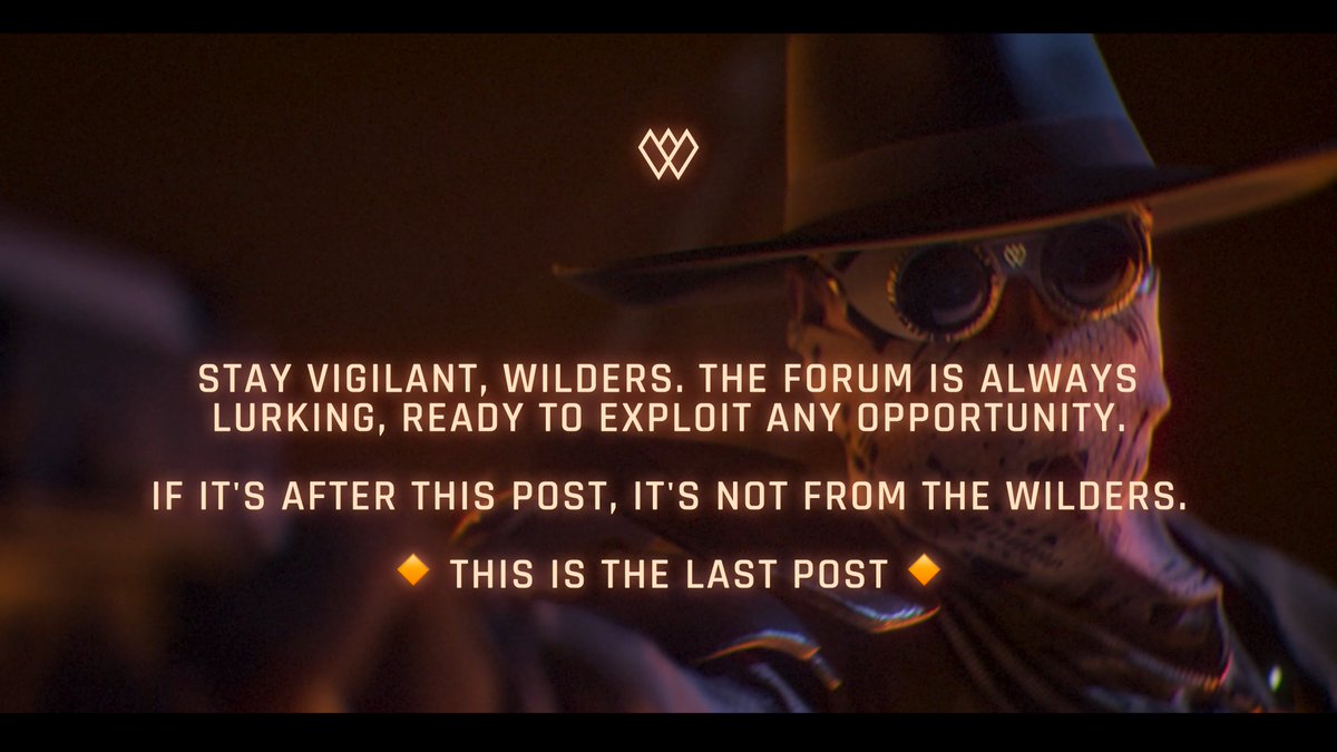 WilderWorld's tweet photo. Stay vigilant, Wilders. The Forum is always lurking, ready to exploit any opportunity.

If it's after this post, it's not from the Wilders.

🔸 This is the last post. 🔸 https://t.co/w3xLzoUB9z