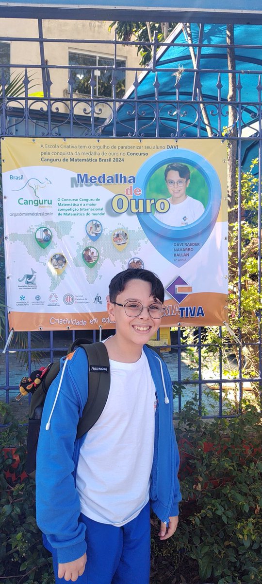 Hoje é meu aniversário 🎂 mas eu ganhei essa semana meu maior presente. Meu filho <a href="/DaviZZolla/">DaviZZolla</a> ganhou a medalha de ouro  Canguru de matemática.Prova de matemática feito por institutos internacionais. Programador , ótimo jogador de CS e craque no colégio. Orgulho define.Parabéns ❤️