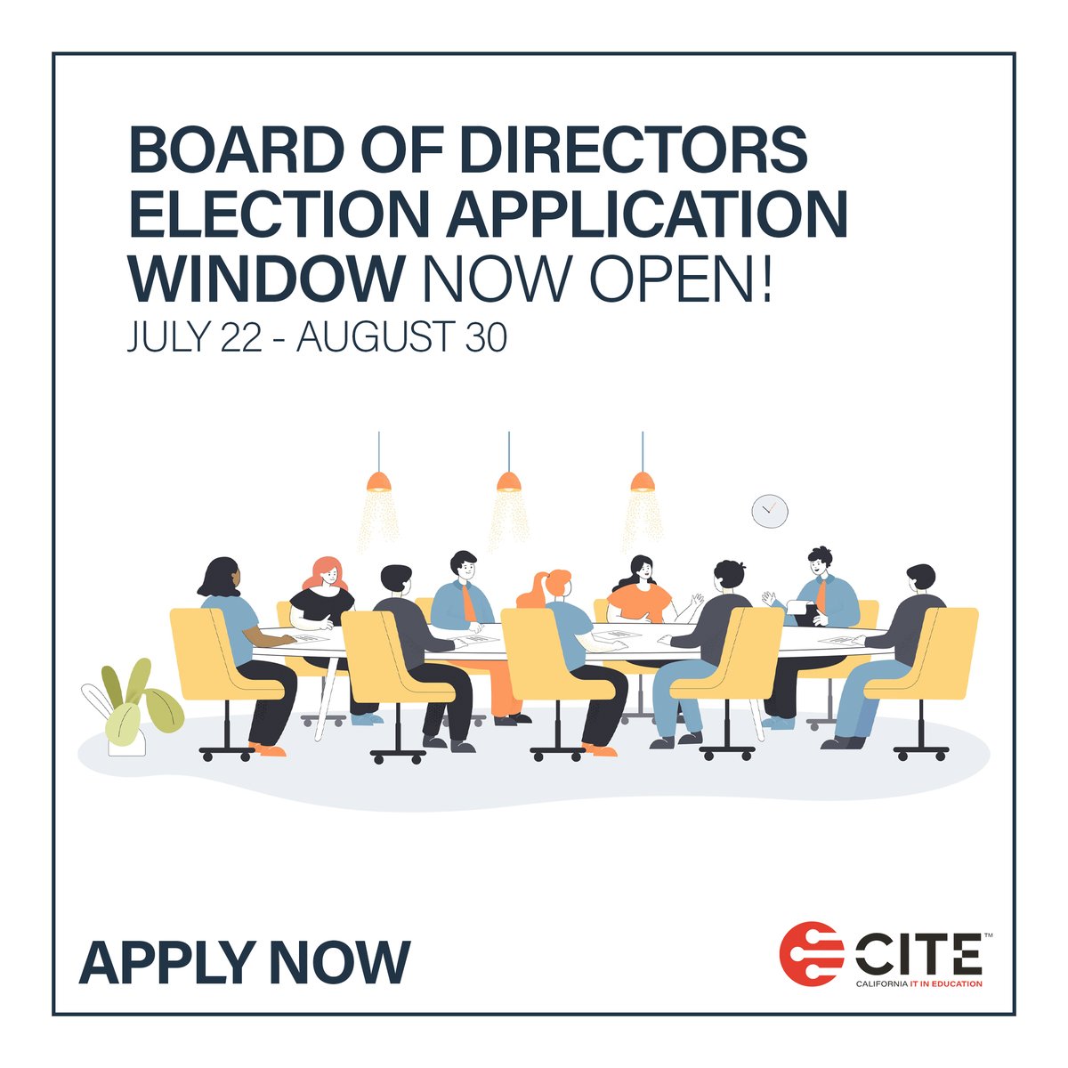 The application window for the CITE Board of Directors is now open! You must be a CITE member and currently in a lead role at your LEA to apply. To learn more and apply, visit: cite.org/2024-board-ele…
#CITE_EDU #k12sysadmin #edtech #technology