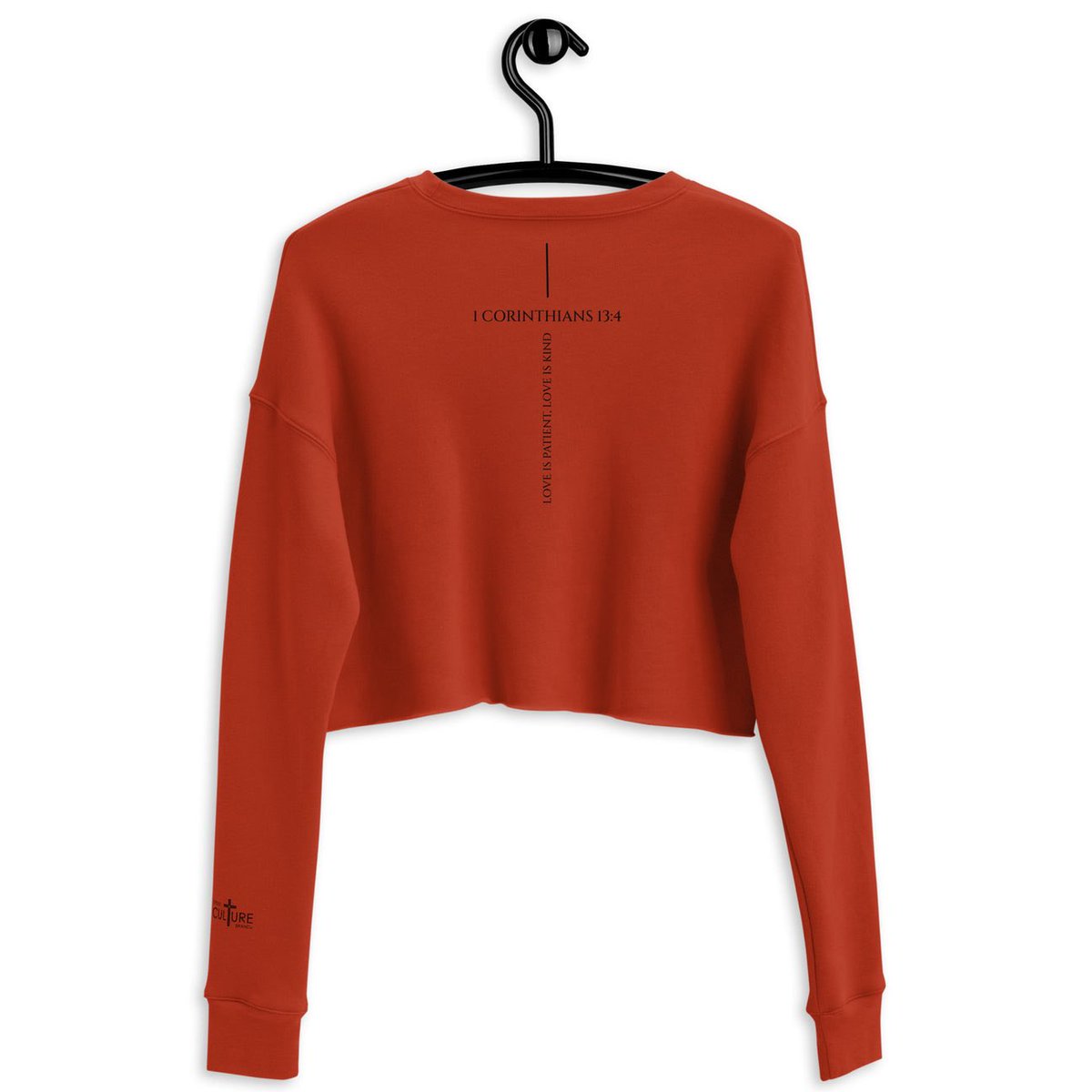 TheCrossCultur3's tweet photo. Ready to slay? Well, this fleece crop sweatshirt is here to provide the point. This design was inspired by 1 Corinthians 13:4, especially made to remind the world of what “love” really looks like. https://t.co/F9mLJIWspm 
#TheCrossCultureBrand https://t.co/JMQc1Mke8S