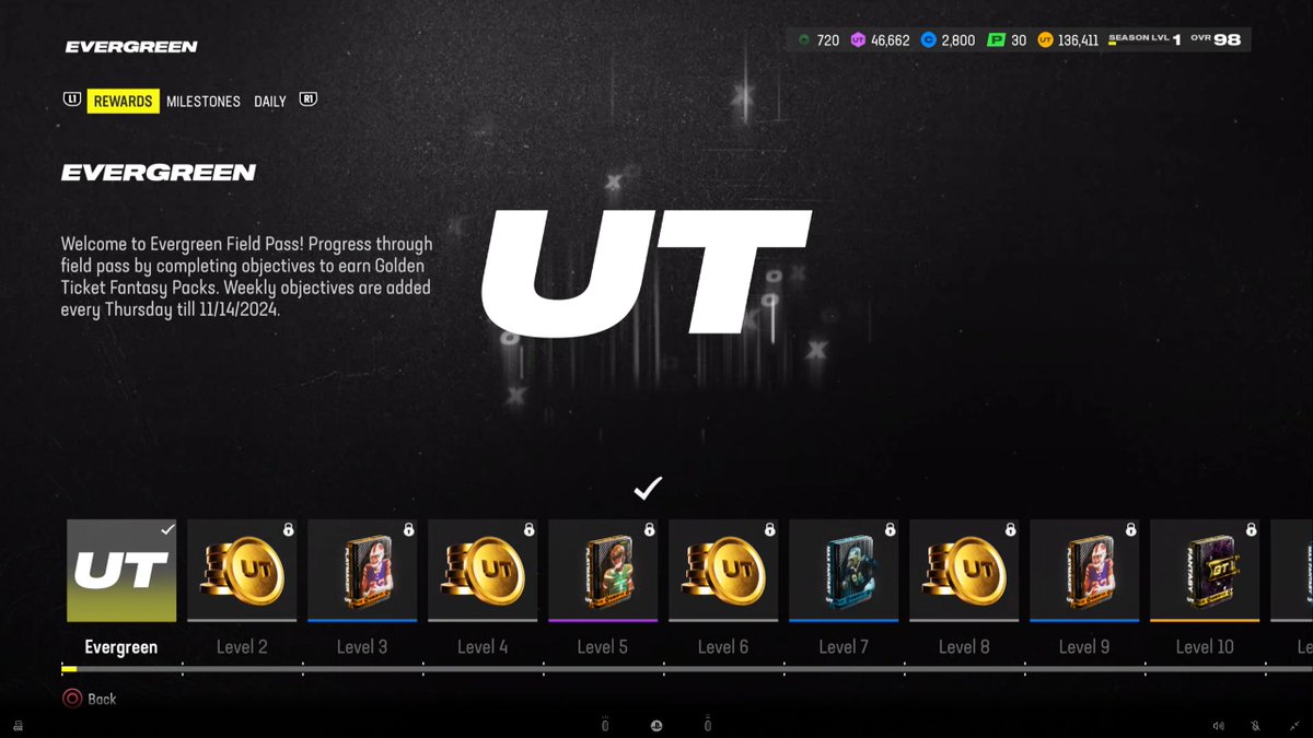patpeatrick's tweet image. Wowza, EA actually dropped a bunch of *new* FREE content for folks still engaging with #MUT24.  You can earn up to five (5) BND Golden Ticket players.

I've already run out of steam, will be saving what little energy I still have for #Madden25 on Tuesday, but bravo. 🏆🏈