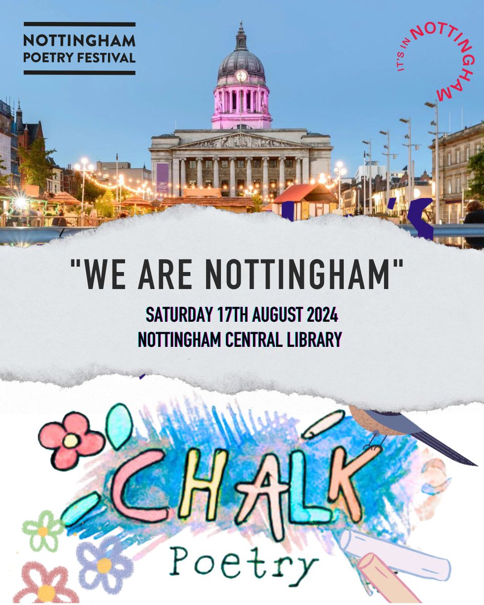 NottmPoetryFest's tweet photo. WE ARE NOTTINGHAM π‘ππ¦
Have a sneak peak below at some of the brilliant poems submitted to the Nottingham Poetry Festival Longest Street Poem, written by the people of Nottingham!
#itsinnottingham #whatsonnottingham https://t.co/AQUGLTKzvT