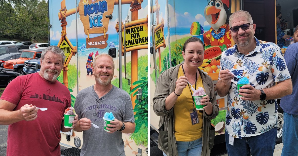 TouchNet's tweet image. 🌴🍧 Team Appreciation Day was a blast! 🍧🌴 Nothing says &quot;we appreciate you&quot; like cooling off with some delicious tropical shaved ice from Kona Ice! 🌺🍍 Here&apos;s to our amazing employees who make every day awesome—this one&apos;s for you! #TeamAppreciationDay #KonaIce #TeamTouchNet