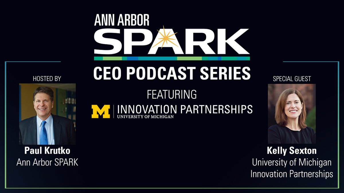 Innovation Partnerships (@innovpartner) on Twitter photo ICYMI: Associate Vice President for Research - Innovation Partnerships and Economic Impact <a href="/kbsexton/">Kelly Sexton</a> was recently featured on @AnnArborSpark’s CEO Podcast Series with Paul Krutko to discuss <a href="/UMich/">University of Michigan</a>’s continuing collaboration with SPARK.
Listen at myumi.ch/g1g1Z ICYMI: Associate Vice President for Research - Innovation Partnerships and Economic Impact <a href="/kbsexton/">Kelly Sexton</a> was recently featured on @AnnArborSpark’s CEO Podcast Series with Paul Krutko to discuss <a href="/UMich/">University of Michigan</a>’s continuing collaboration with SPARK.
Listen at myumi.ch/g1g1Z